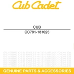 Cub Cadet 791-181025 Scr, Valve Cover ST428 ST426S ST426C ST425 ST4175 ST4125. Fixed Price $8.95.