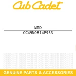 Mtd 49M0814P953 180814 Bump Knob Lg Cub Cadet Troy-bilt. Fixed Price $21.95.