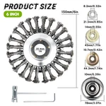Steel Wire Weeding Grass Trimmer Head Rotating Wheel Brush With Adapter Kit. Fixed Price $25.56.