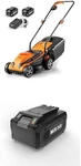 13" Cordless Lawn Mower Bundle With 2X4.0AH Battery & Charger Included. Fixed Price $322.99.