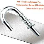 Deck Release Pin & Spring For Cub Cadet Mtd Troy-bilt Ryobi Huskee Craftsman. Fixed Price $12.50.