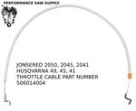 New 506014004 Throttle Wire Cable Fit Husqvarna 49 Jonsered 2041 2045 2050. Fixed Price $19.87.