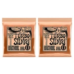 Ernie Ball 2224 Turbo Slinky Nickel Wound Electric Guitar Strings 2-PACK. Fixed Price $11.99.