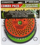 Forester 8" Grass Combo - 40 & 80 Teeth Blades. Fixed Price $25.00.