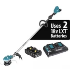 Makita XRU15PT 18V Brushless String Trimmer With 2 5.0A Batteries. Fixed Price $399.00.