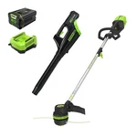 Greenworks 80V 500CFM Leaf Blower+string Trimmer W/ 2AH Battery & Rapid Charger. Fixed Price $419.99.