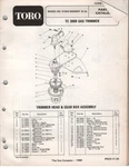 Toro Tc 3000 Gas Trimmer Model 51643 Serial 6000001 And Up Parts Catalog 1986. Fixed Price $9.99.