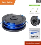 Genuine Greenworks 0.065-INCH Dual Line Replacement Refill Spool For Trimmers. Fixed Price $17.99.