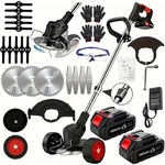Cordless Grass Trimmer Weed Wacker, Electric, 2 Battery, 3 Blade, Garden Lawn. Fixed Price $75.03.