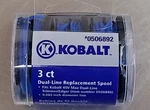 3 Pk Kobalt Dual-line Trimmer Edger Spool .065" For 40V 0506886 Item# 0506892. Fixed Price $12.85.