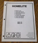 Homelite HBC-38 HBC-40 Trimmer Brushcutter Parts List Catalog Manual Book 18591. Fixed Price $6.00.