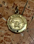 Navy Resale System American Eagle 1/20 14K Gold 15 Anniversary Charm Pendant. Fixed Price $12.94.