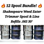Shakespeare Weed Eater Trimmer Spool & Line Refills .065 30 - 12 Bundle. Fixed Price $15.20.