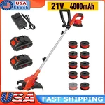 Electric Cordless Grass String Trimmer Lawn Edger Weed CUTTER+2 BATTERY+1CHARGER. Fixed Price $53.83.