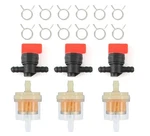 Motoku 1/4" Line Fuel Gas Filters Shut Cut Off Valves Clamps For Briggs &.... Fixed Price $10.61.