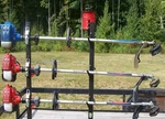 Pack'em 3 Place Open Trimmer Rack For Trailers. Fixed Price $114.83.