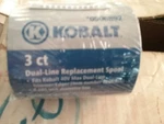 Kobalt 0506892 Qty 3 Dual-line Replacement Spool .065" (fits 0506886 Trimmer). Fixed Price $7.00.