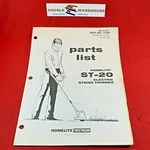 Homelite String Trimmer ST-20 P/n 17509 Parts List Manual. Fixed Price $14.99.
