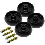 (4) Mower Plastic Deck Wheels For John Deere G100 L100 L105 L107 L110 L120 L130. Fixed Price $31.99.
