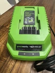 Greenworks 29482 G-max 40V Lithium-ion Battery Charger -green Weed Eater, Blower. Fixed Price $28.00.