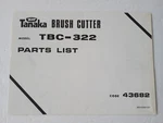 Tanaka Brush Cutter Model Tbc 322 Parts List Manual Code 43682 Oem. Fixed Price $19.95.