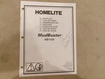 Homelite Mudbuster MB1000 Parts List. Fixed Price $10.99.