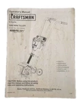 Operators Manual Craftsman Mini Tiller & Cultivator Model 316.292640. Fixed Price $12.00.