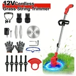 Electric Cordless Grass String Trimmer Lawn Edger Weed Wacker Cutter + 2 Battery. Fixed Price $24.99.